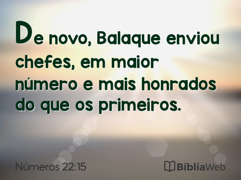 Números 22:15 em imagem para compartilhar