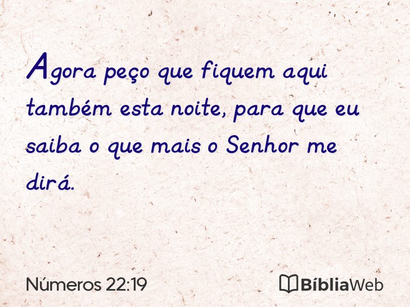 Números 22:19 em imagem para compartilhar