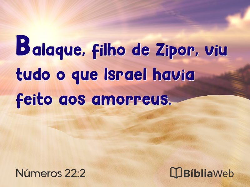 Números 22:2 em imagem para compartilhar
