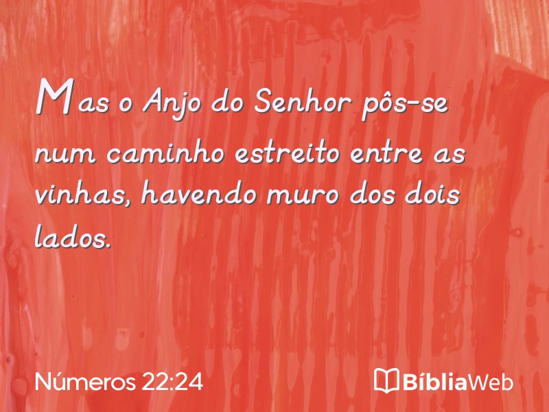 Números 22:24 em imagem para compartilhar