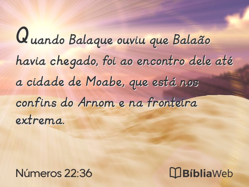 Números 22:36 em imagem para compartilhar