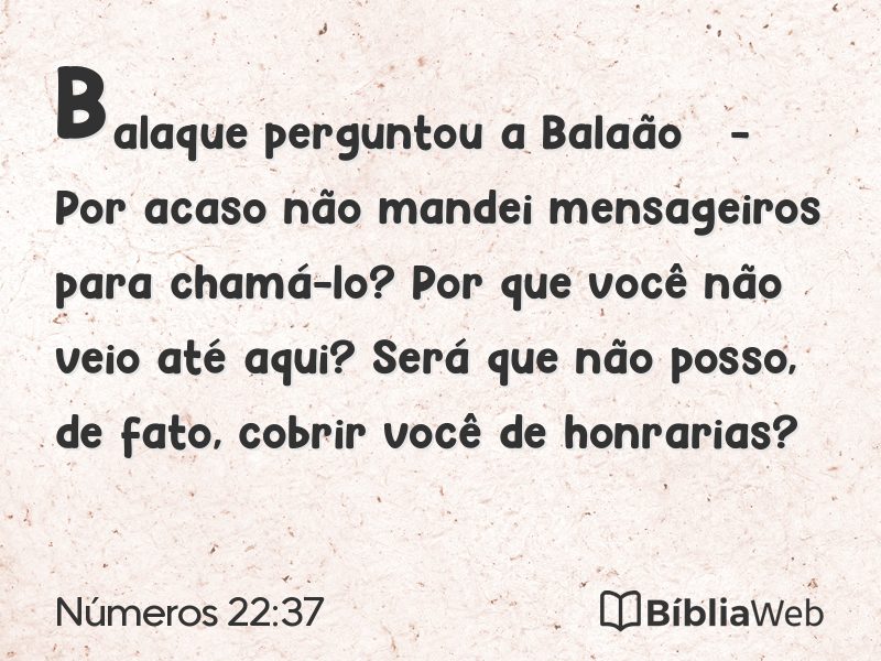 Números 22:37 em imagem para compartilhar