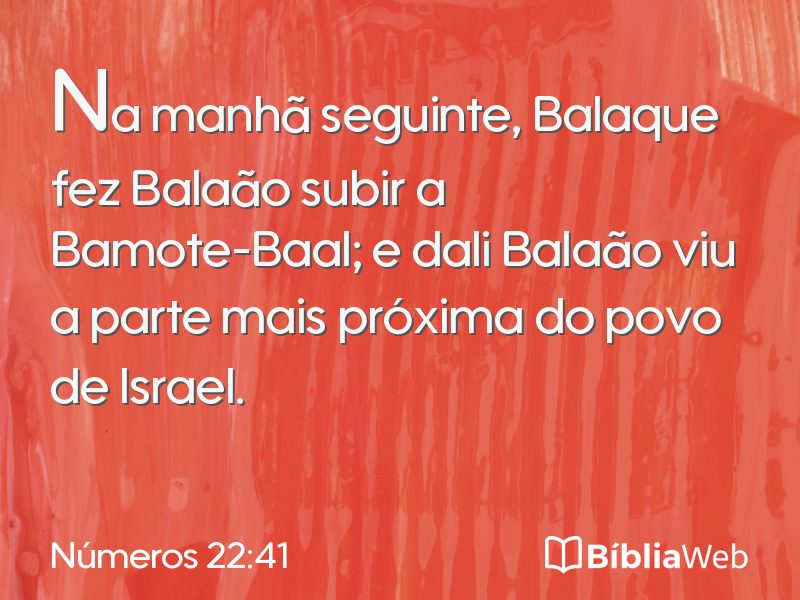 Números 22:41 em imagem para compartilhar