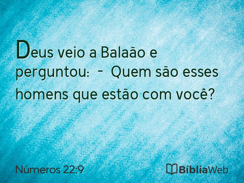 Números 22:9 em imagem para compartilhar