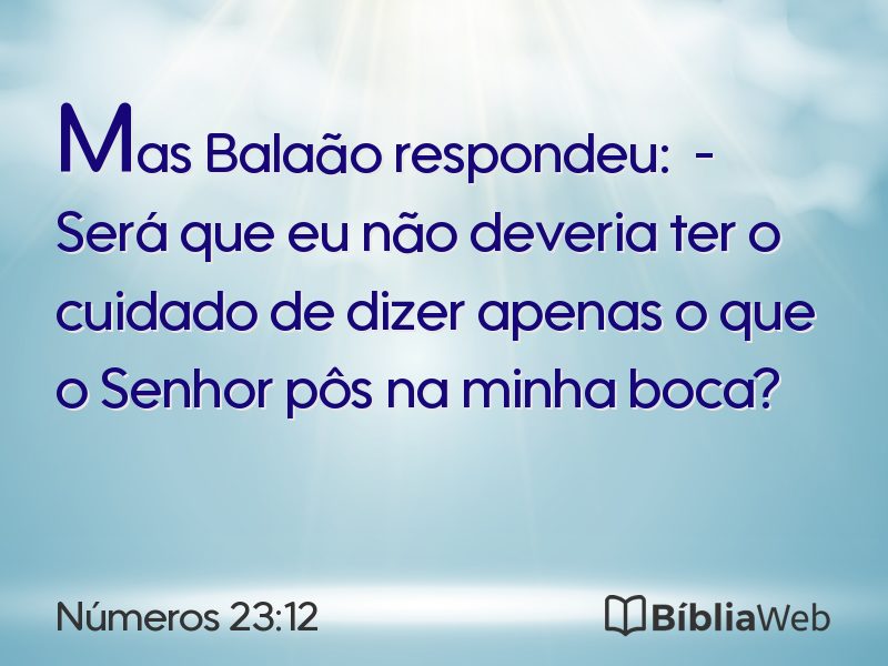 Números 23:12 em imagem para compartilhar