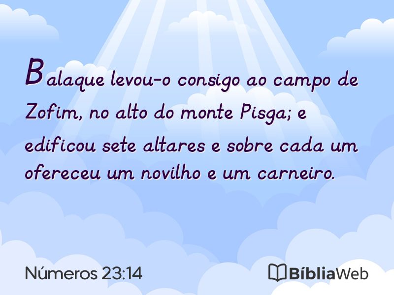 Números 23:14 em imagem para compartilhar