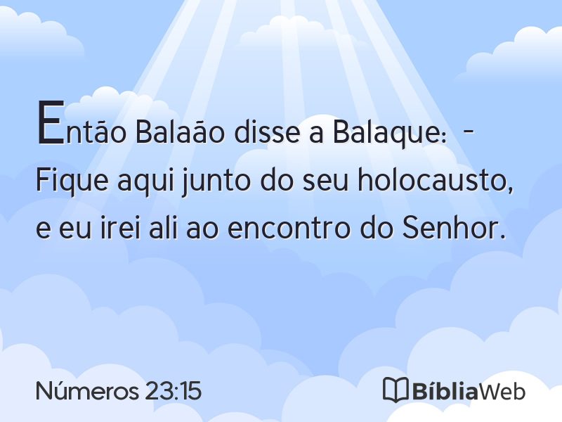 Números 23:15 em imagem para compartilhar