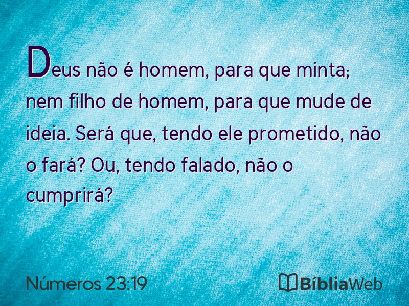 Números 23:19 em imagem para compartilhar