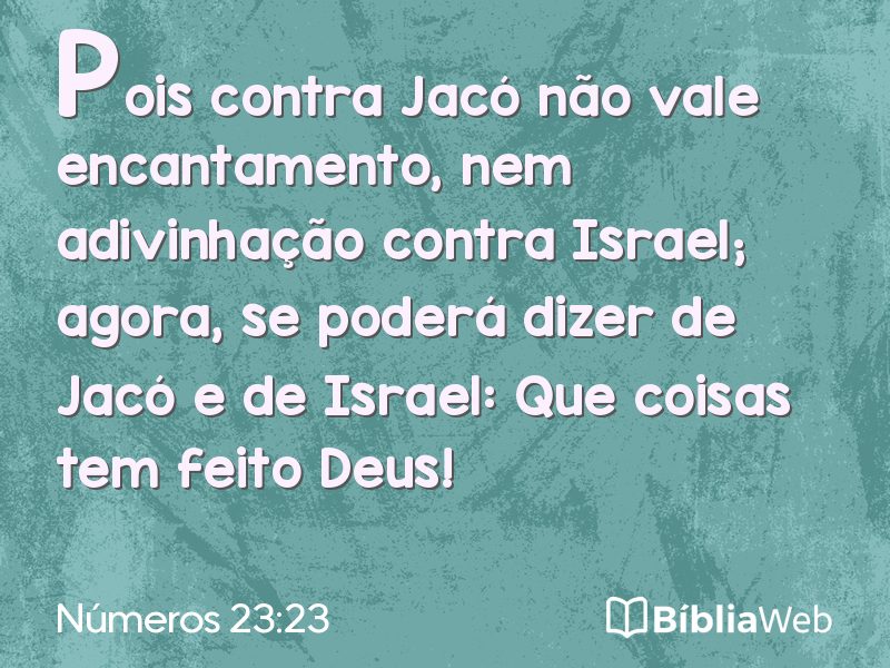 Números 23:23 em imagem para compartilhar