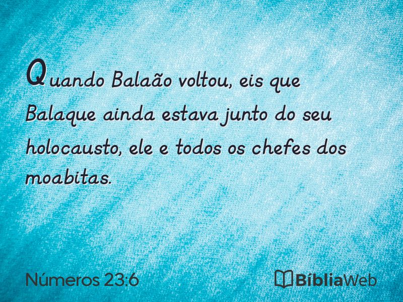 Números 23:6 em imagem para compartilhar