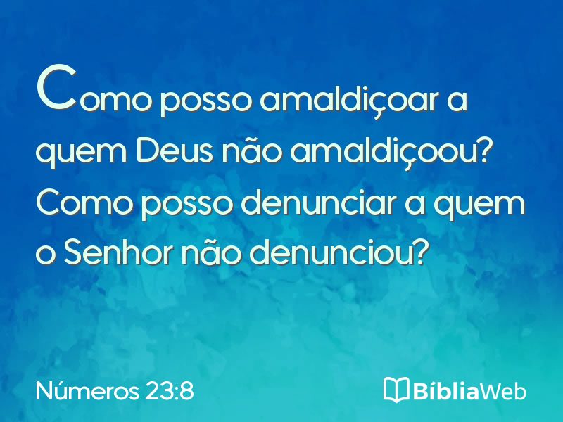Números 23:8 em imagem para compartilhar
