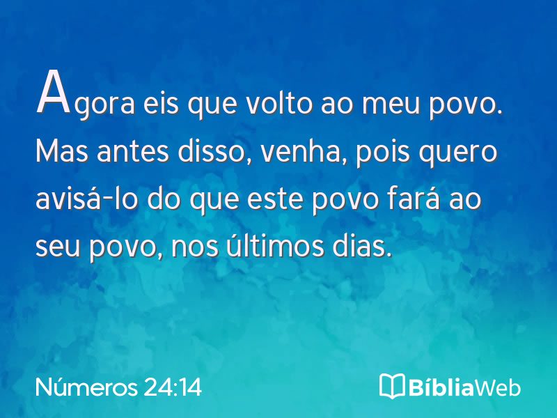 Números 24:14 em imagem para compartilhar