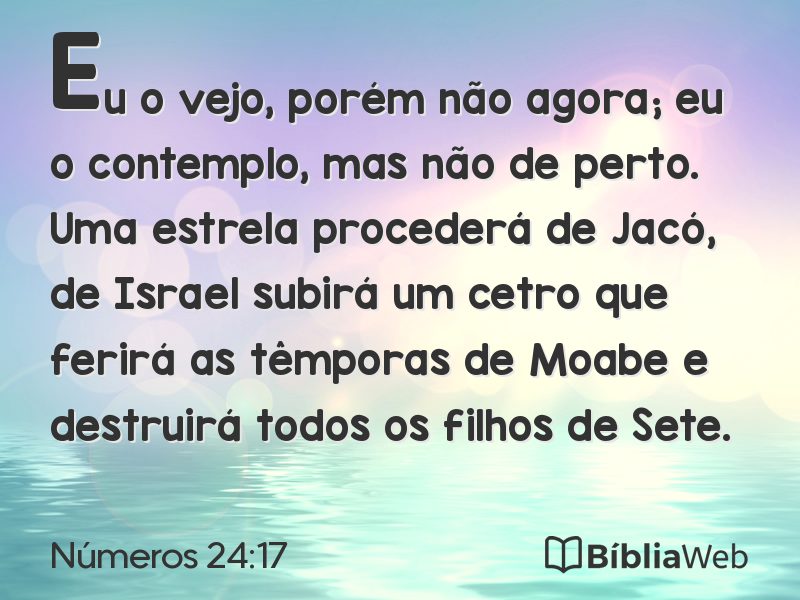 Números 24:17 em imagem para compartilhar