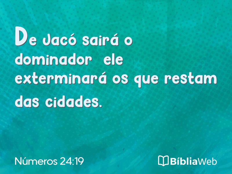 Números 24:19 em imagem para compartilhar