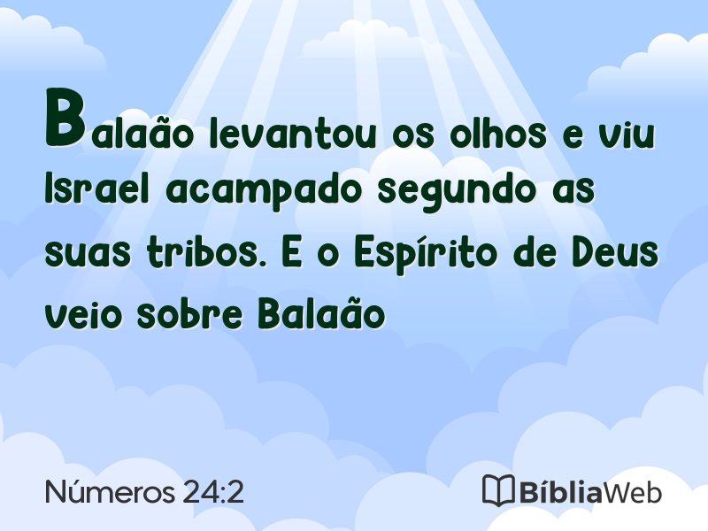 Números 24:2 em imagem para compartilhar