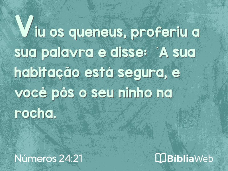 Números 24:21 em imagem para compartilhar