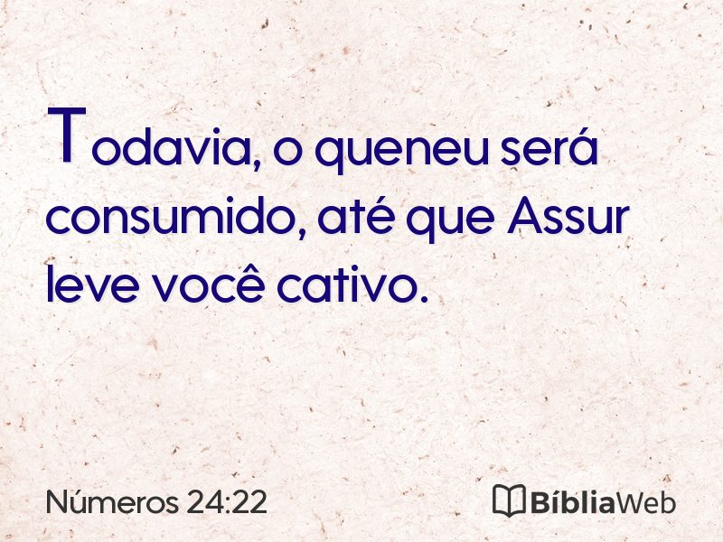 Números 24:22 em imagem para compartilhar