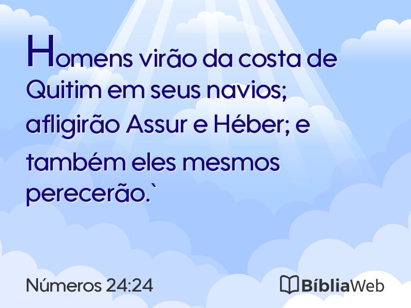 Números 24:24 em imagem para compartilhar