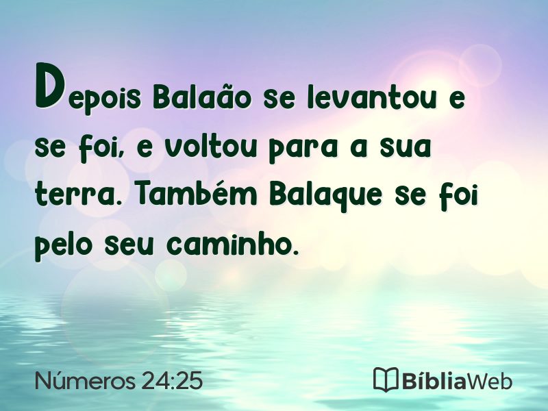 Números 24:25 em imagem para compartilhar