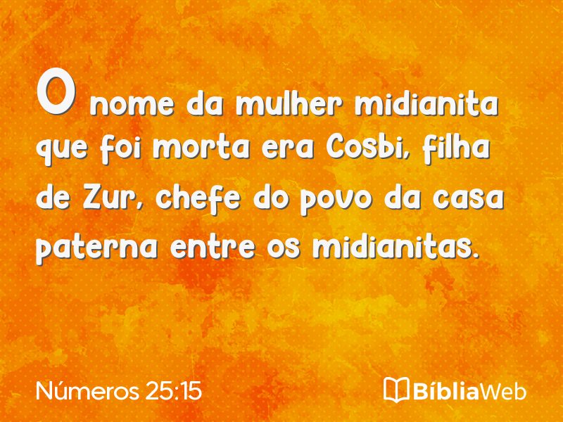 Números 25:15 em imagem para compartilhar
