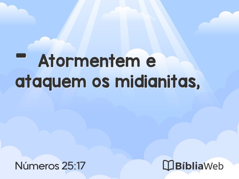 Números 25:17 em imagem para compartilhar