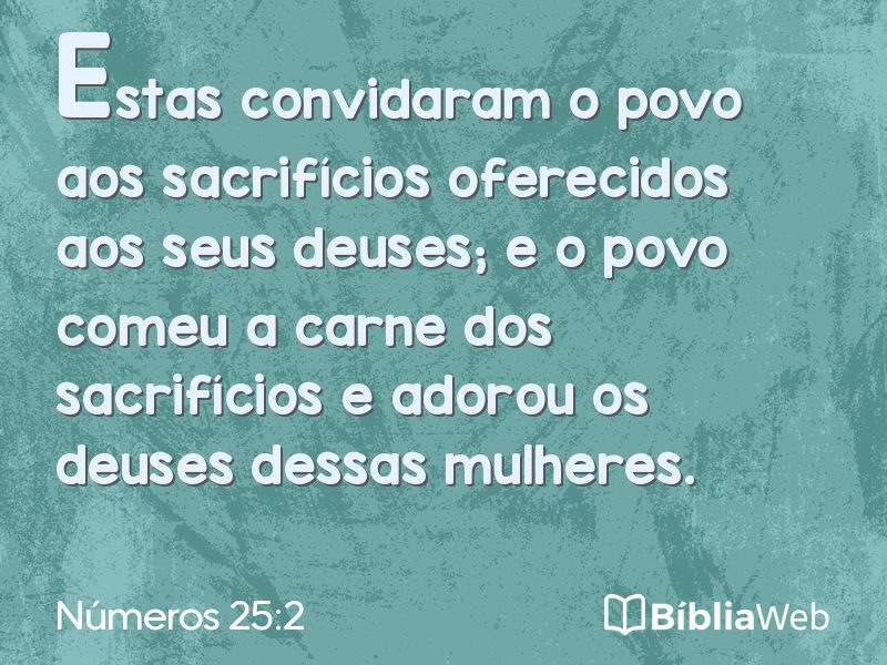 Números 25:2 em imagem para compartilhar