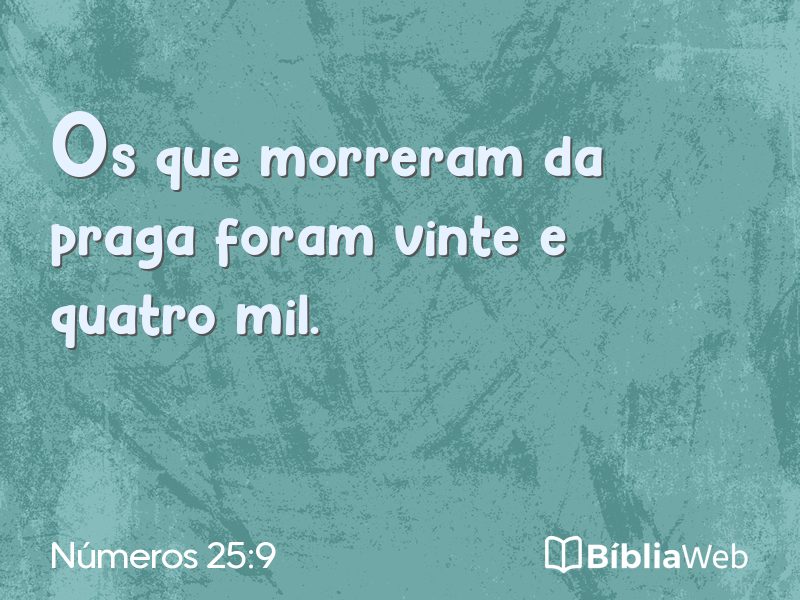 Números 25:9 em imagem para compartilhar