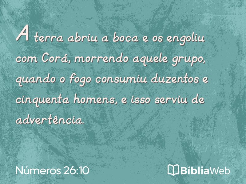 Números 26:10 em imagem para compartilhar