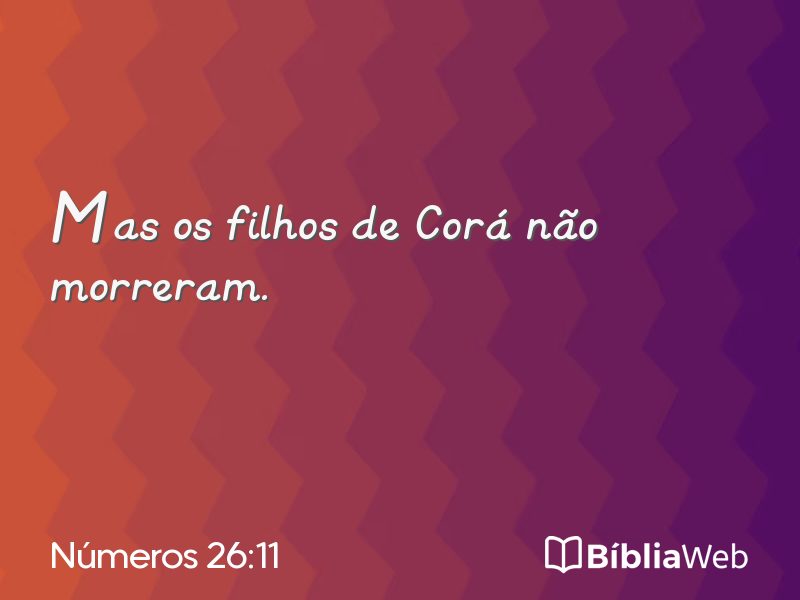 Números 26:11 em imagem para compartilhar