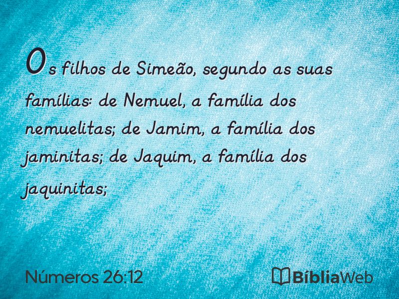 Números 26:12 em imagem para compartilhar