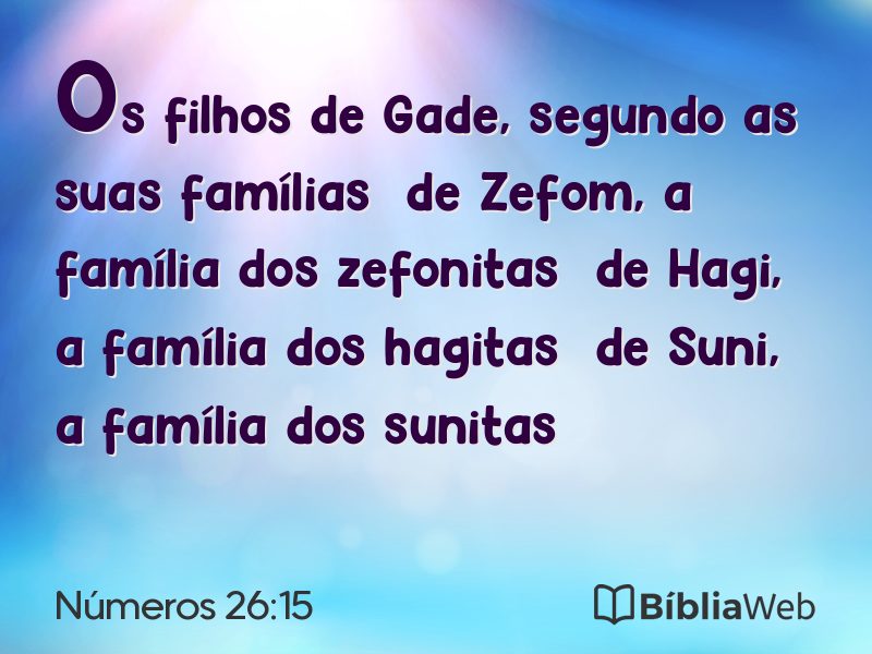 Números 26:15 em imagem para compartilhar