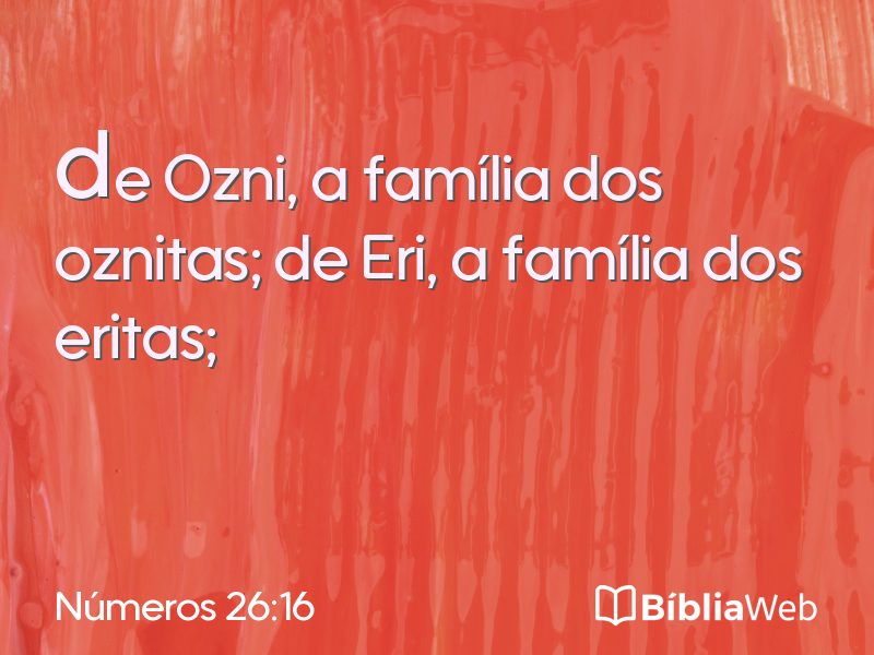 Números 26:16 em imagem para compartilhar