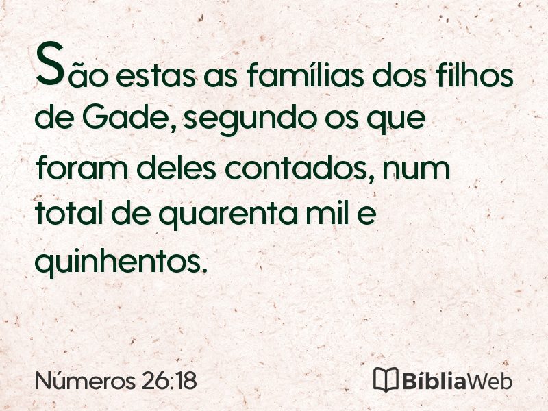 Números 26:18 em imagem para compartilhar