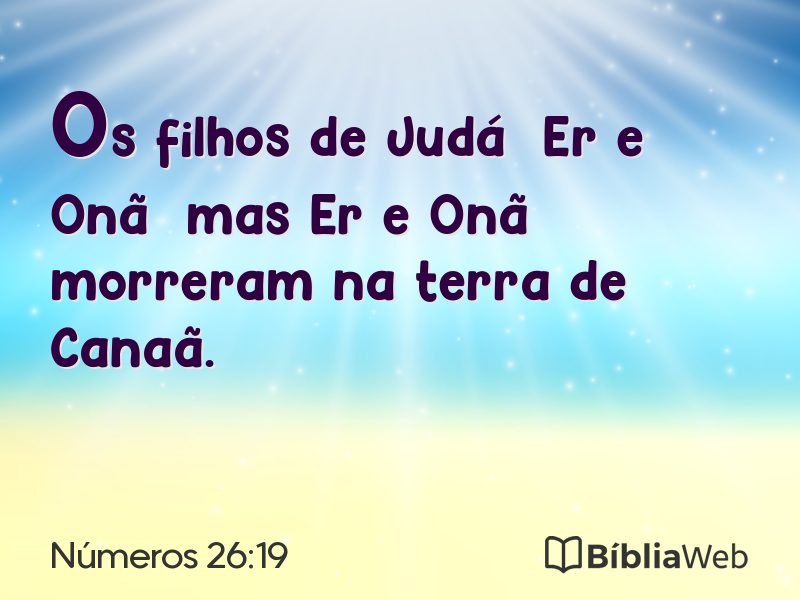 Números 26:19 em imagem para compartilhar