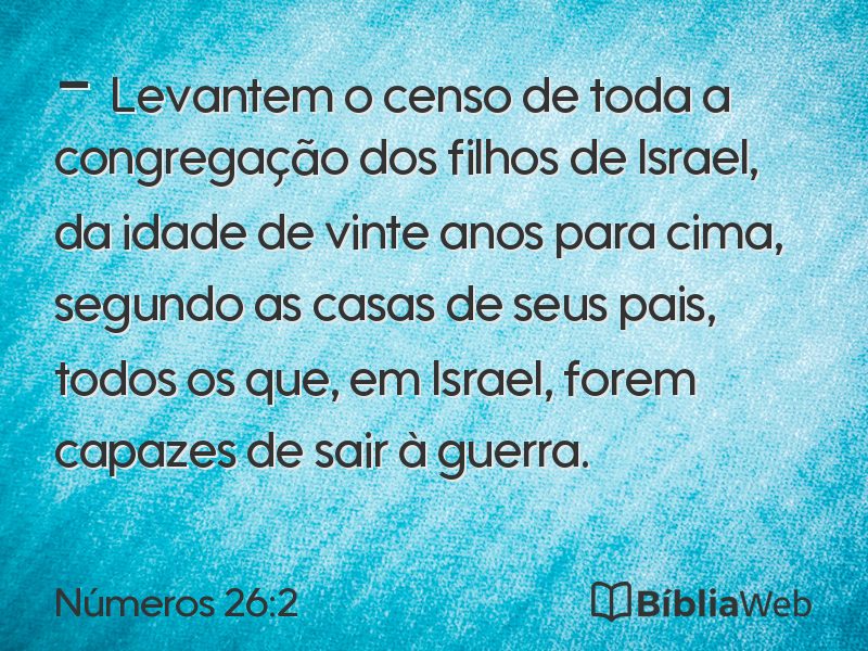 Números 26:2 em imagem para compartilhar