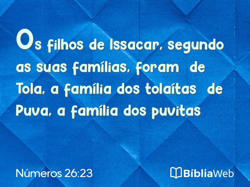 Números 26:23 em imagem para compartilhar