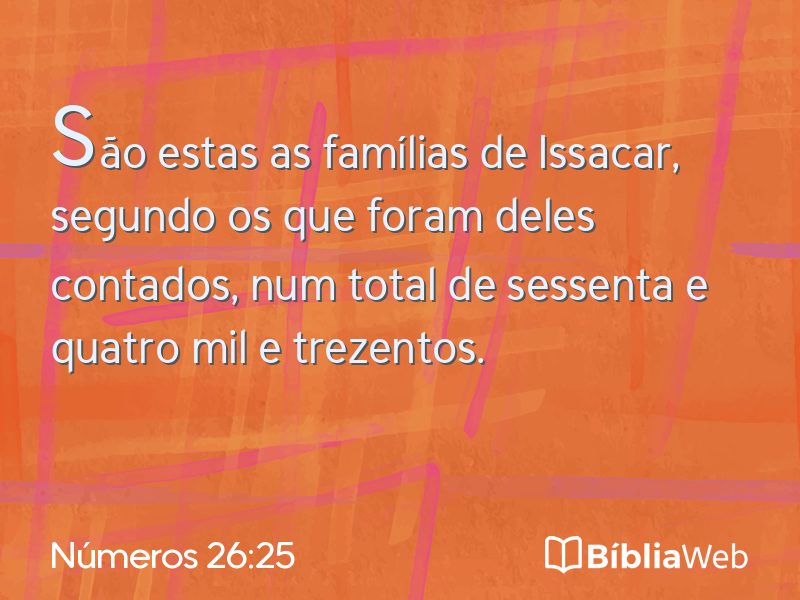 Números 26:25 em imagem para compartilhar