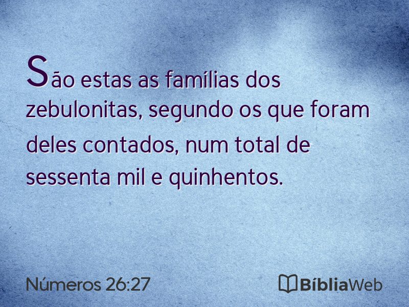 Números 26:27 em imagem para compartilhar