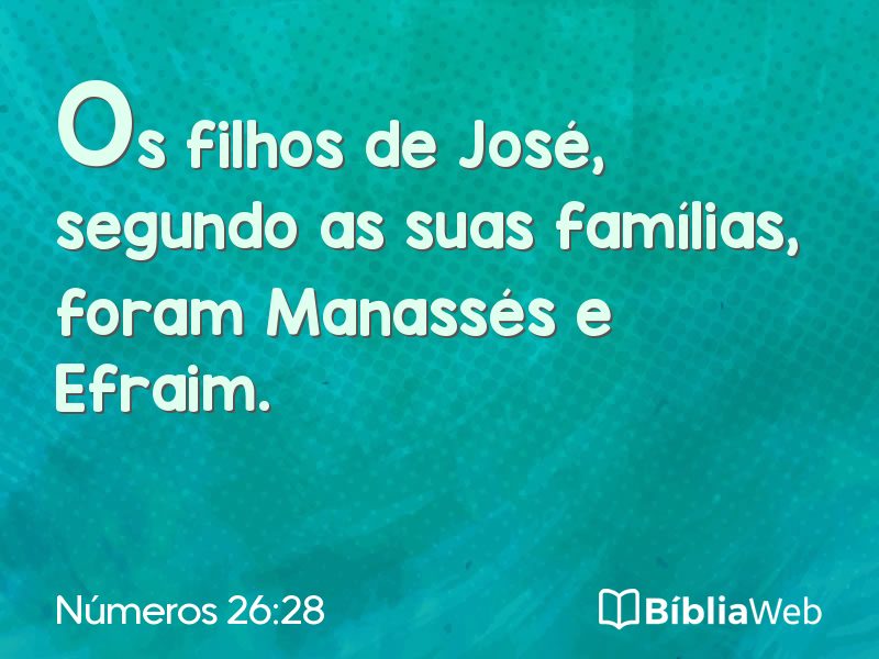 Números 26:28 em imagem para compartilhar