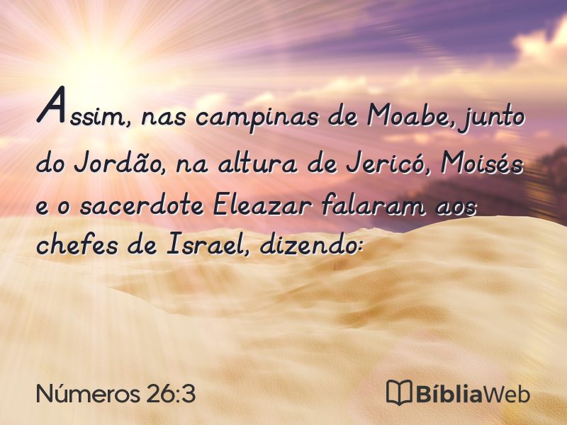 Números 26:3 em imagem para compartilhar