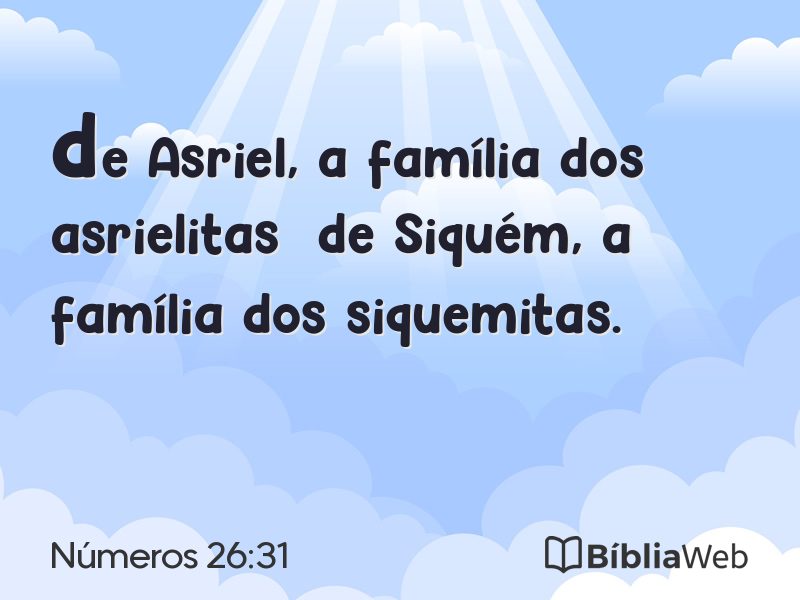 Números 26:31 em imagem para compartilhar