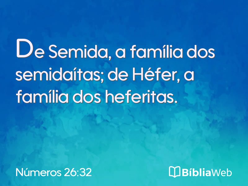 Números 26:32 em imagem para compartilhar