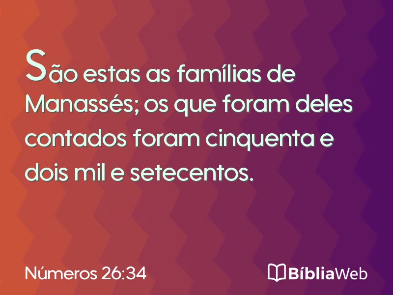 Números 26:34 em imagem para compartilhar