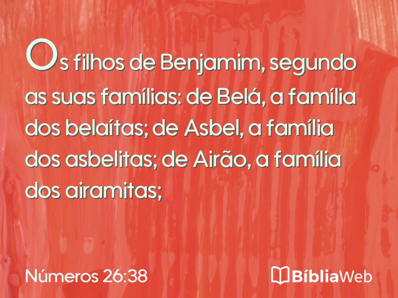 Números 26:38 em imagem para compartilhar