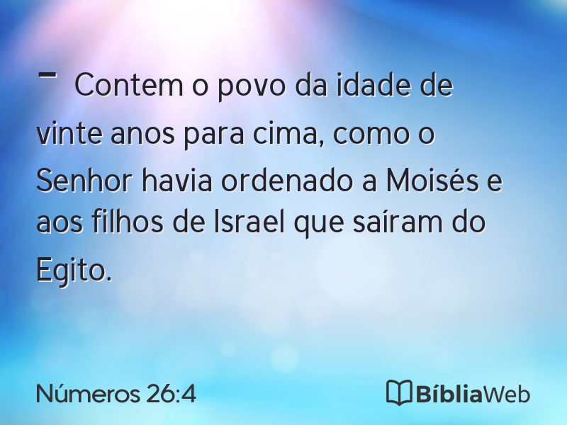 Números 26:4 em imagem para compartilhar