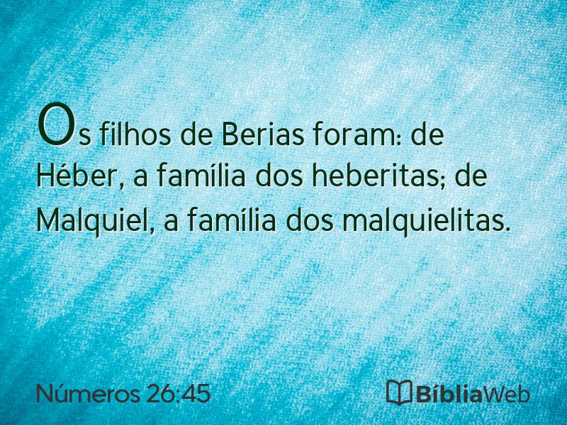 Números 26:45 em imagem para compartilhar