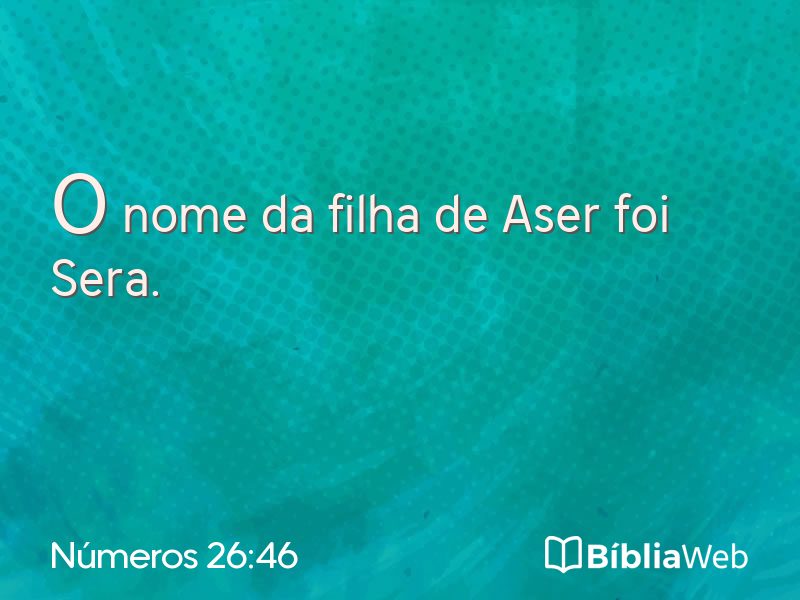 Números 26:46 em imagem para compartilhar
