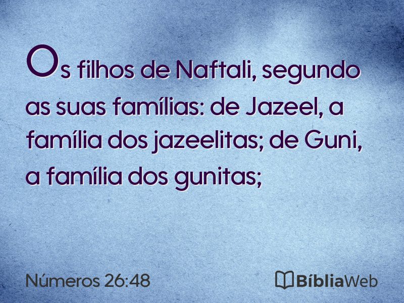 Números 26:48 em imagem para compartilhar