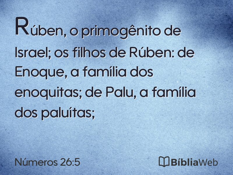 Números 26:5 em imagem para compartilhar