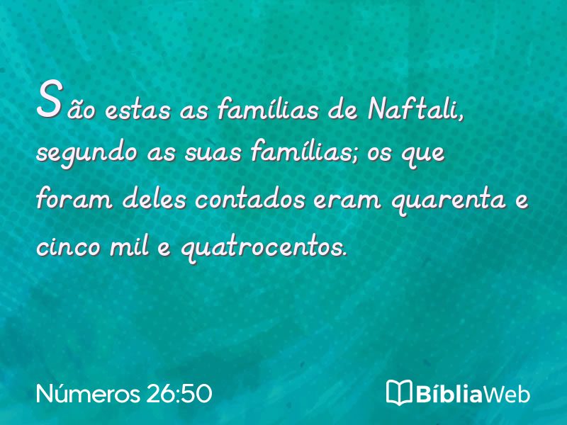 Números 26:50 em imagem para compartilhar
